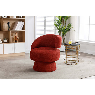 Fauteuil demi-tonneau pivotant rembourré