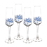 Spode Blue Italian Champagne Flute S/4 8 Oz