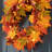 Wreath Faux Lighted Maple Polyester 24'' Wreath