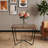 Modern Square Industrial Glass Coffee Table