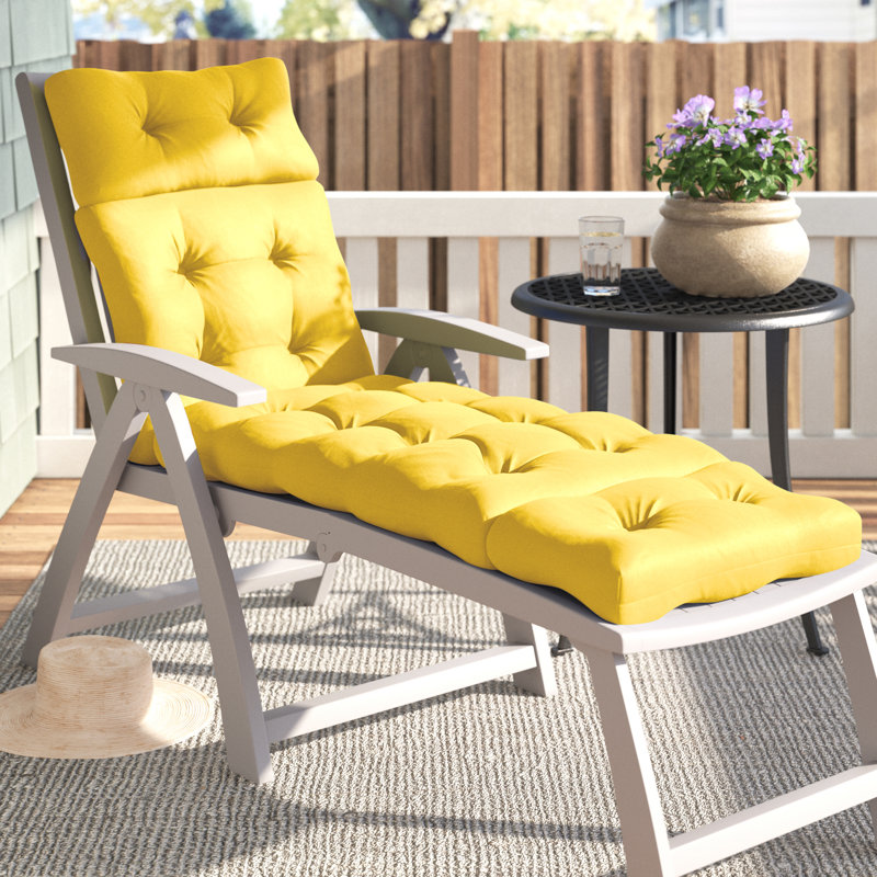 Coussin de chaise longue d'extérieur capitonné Shipton, Rayon de soleil