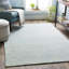 Tapis bleu turquoise touffeté à la main solid Gonzalas-1557048444