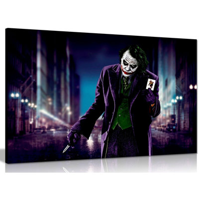 Joker & Card Batman - Wrapped Canvas Print