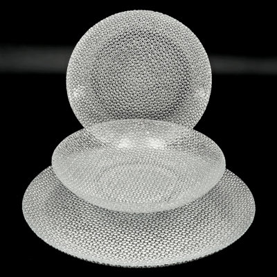 Service de table en verre doré 12 pièces Ocer