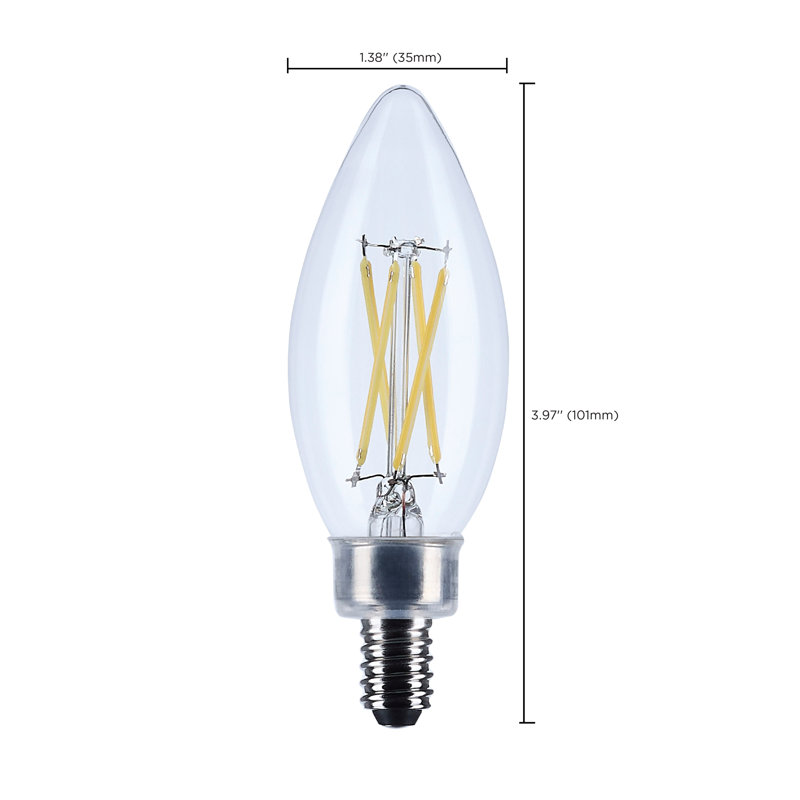5.5 Watt B11 LED - Candelabra Base - Clear - 3000K CCT - 120 Volt, 5.5 W, 3000 K, 500 Lumens