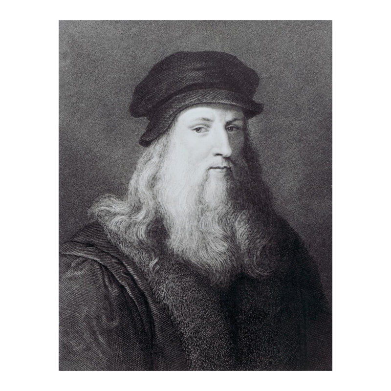 Leonardo Da Vinci gravé par Raphael Morghen par Leonardo Da Vinci - Estampe numérique, H 20 po x l 16 po