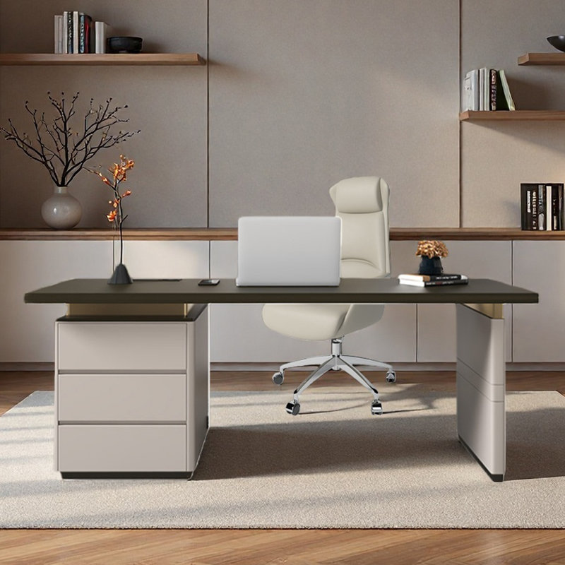 Bureau, bureau simple, piano, finition laquée, H 29,53 po x l 62,99 po x P 27,56 po
