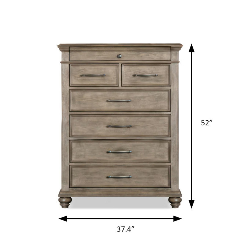 37.4" W Transitional Chest, Aged Oak
