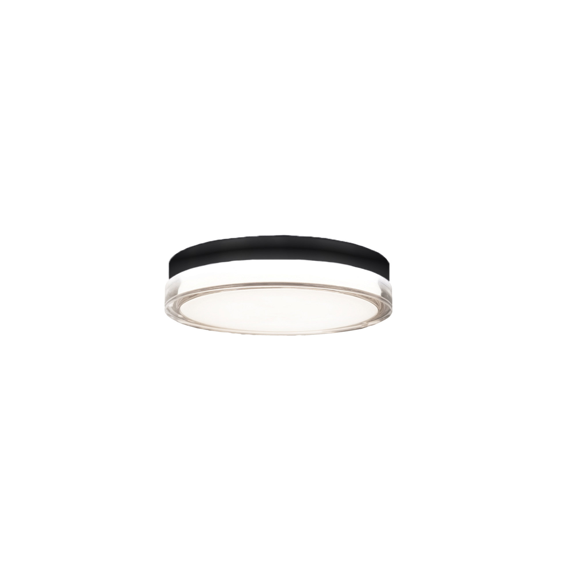 Pi LED Dimmable Round Flush Mount, 2.5" H x 6" W x 6" D, 3000K, Matte Black