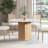 Afred Round Faux Marble Top Dining Table