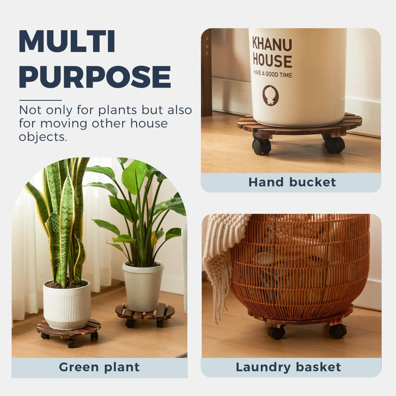 Wood Caddy Plant Stand