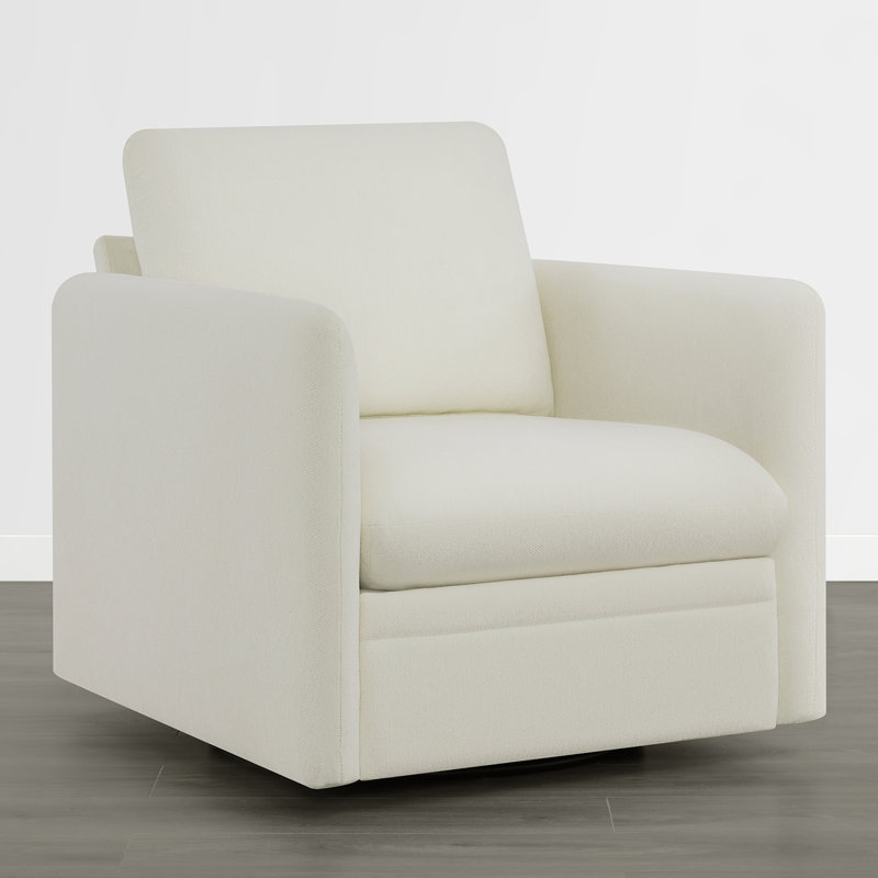 360° Swivel Accent Chair For Living Room, White