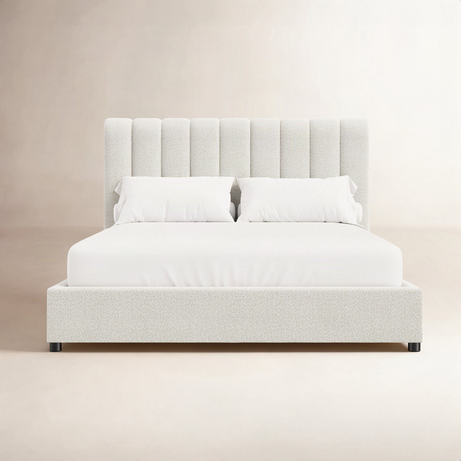 Celal Platform Bed, Full / Double, White