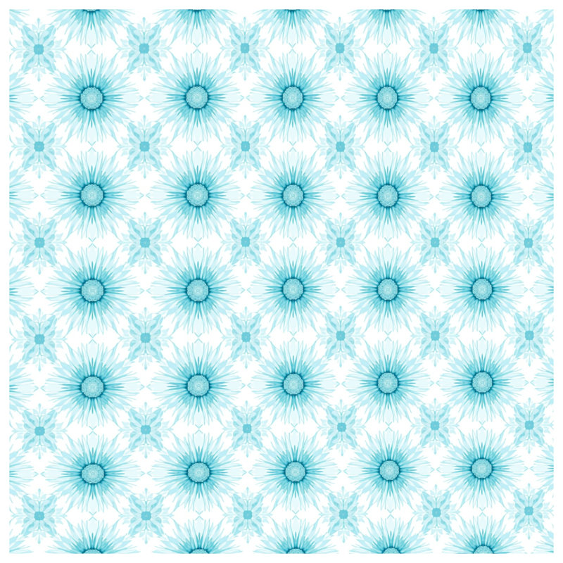 Couvertures à motif floral bleu, L 60 po x H 80 po