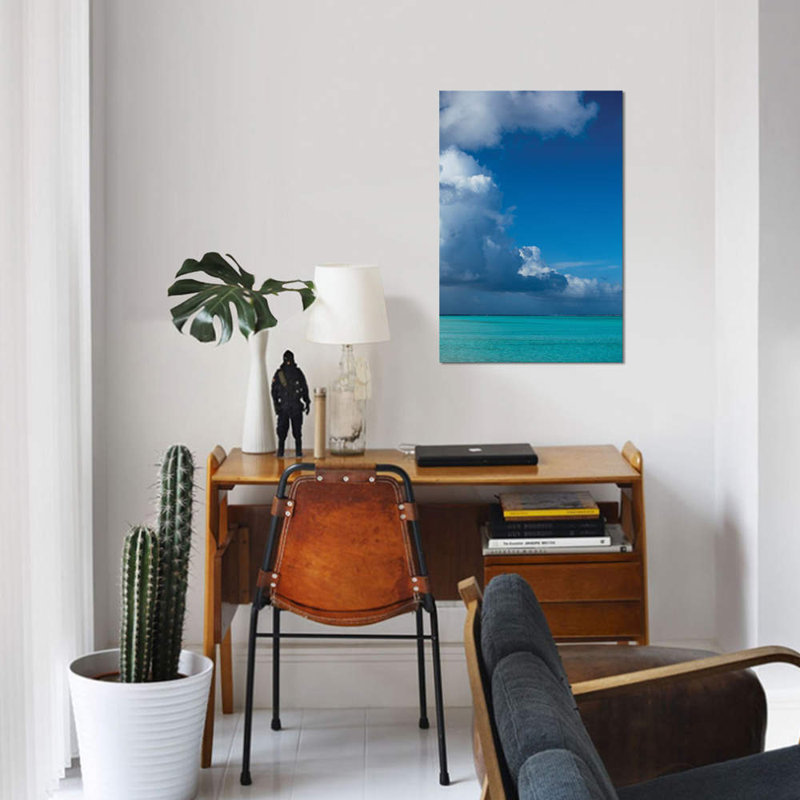 « clouds over the pacific ocean bora bora society », « french polynésie iii », reproduction de photo sur toile, Toile tendue
