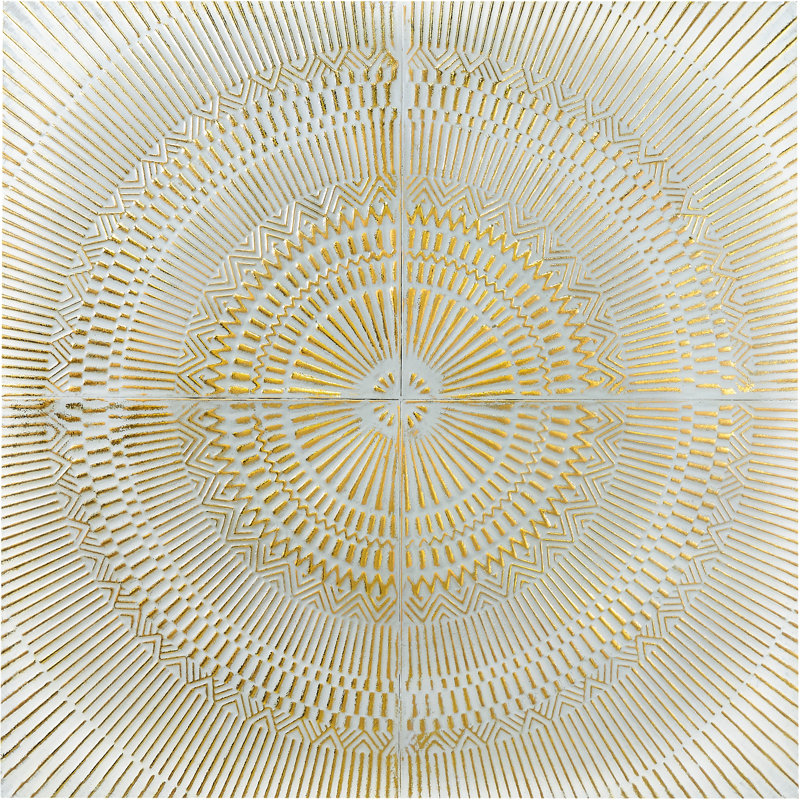 Boho Abstract Wall Decor on Metal