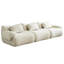 Canapé 3 places beige et blanc, utilisant une éponge haute densité 33d, tissu de qualité, design, style minimaliste moderne pour chambre à coucher modulaire avec 3 sièges, éponge en tissu-770450811