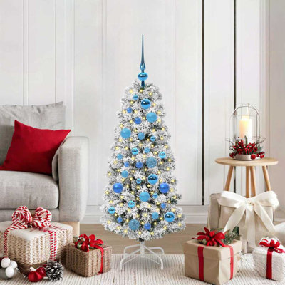 Artificial Hinged Christmas Tree Green and white