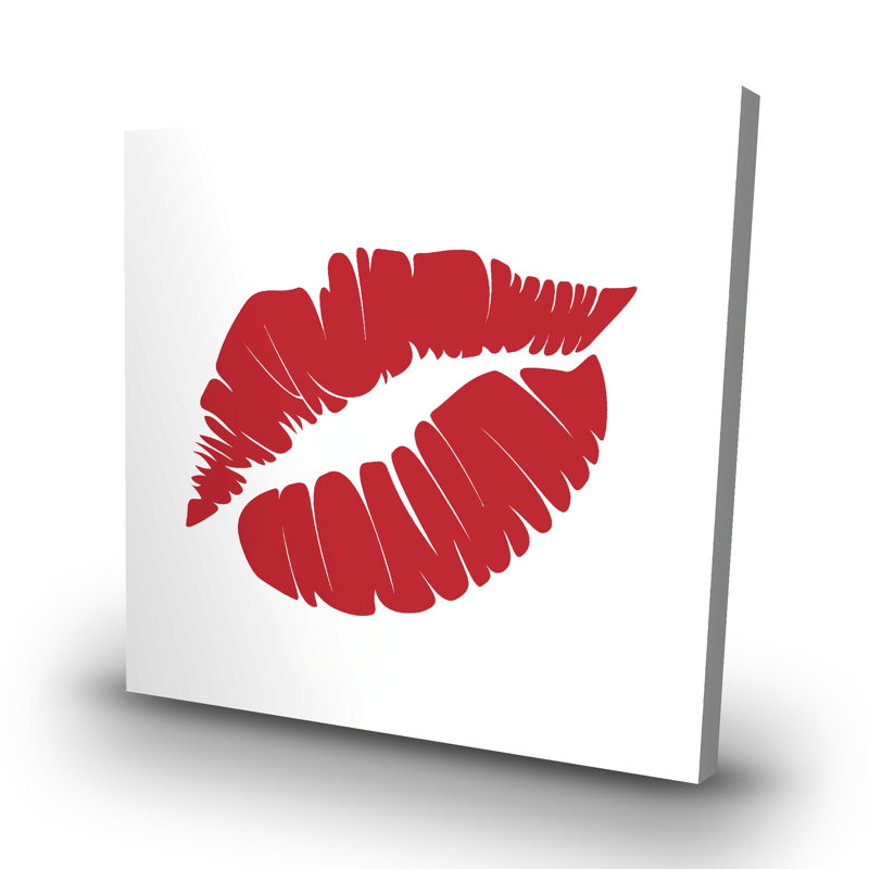 lipstick mark - 32"x32" art on canvas