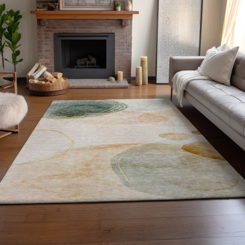 Cerrito Area Rug with Non-Slip Backing, Rectangle 8' x 10'