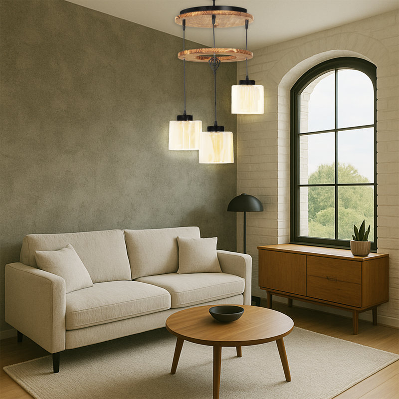 Luminaire suspendu en bois