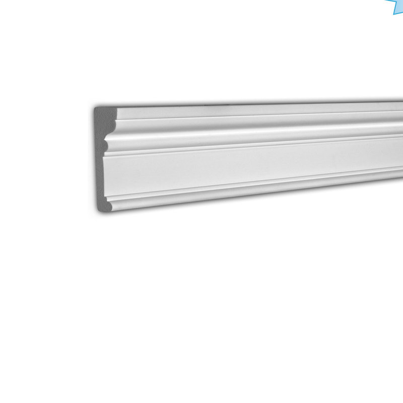 Primed White Polystyrene 8' Chair Rail Moulding Set