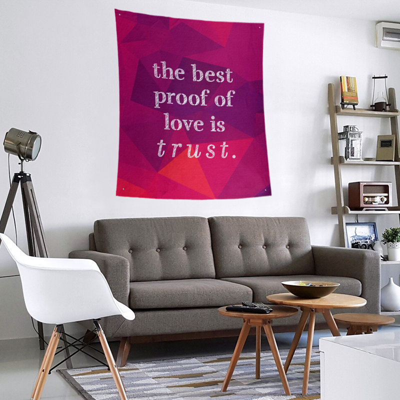 Tapisserie «Polyester», H 27,5 po x l 37,5 po, Rubellite