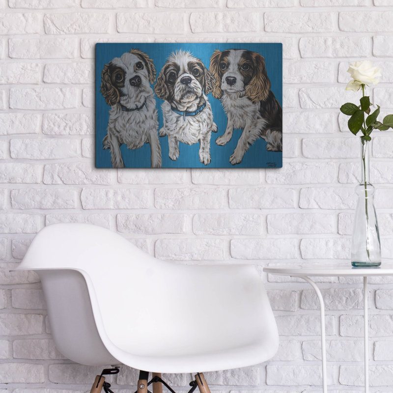 «King Charles Family» par Carolee Vitaletti, H 16 po x l 24 po