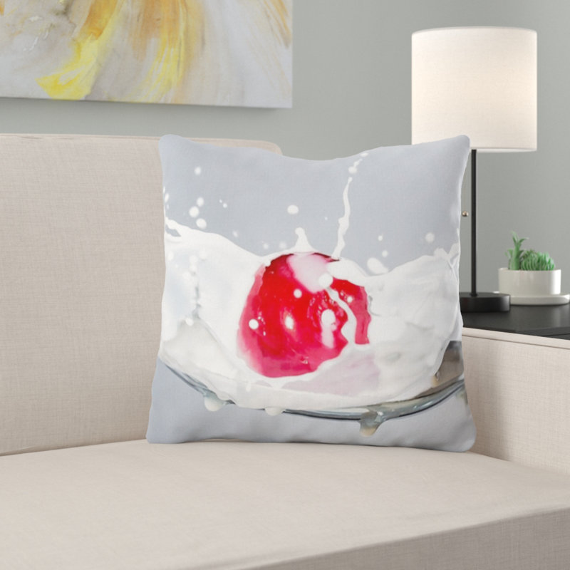 Coussin décoratif à l’éclaboussure de lait