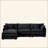 L-Shaped Modular Sectional Sofa, 3-Seater Cloud Couch with Movable Ottoman, Chenille Upholstery DIY Combination for Living Room