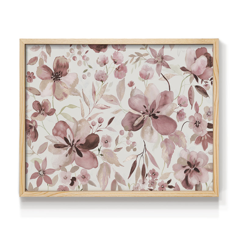 Shimmering Blush Garden - impression encadrée - réaménageable, H 8 po x l 10 po, Naturel