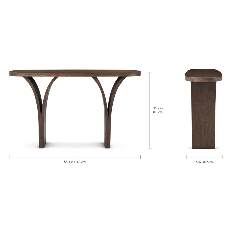 55.12'' W Console Table, Brown