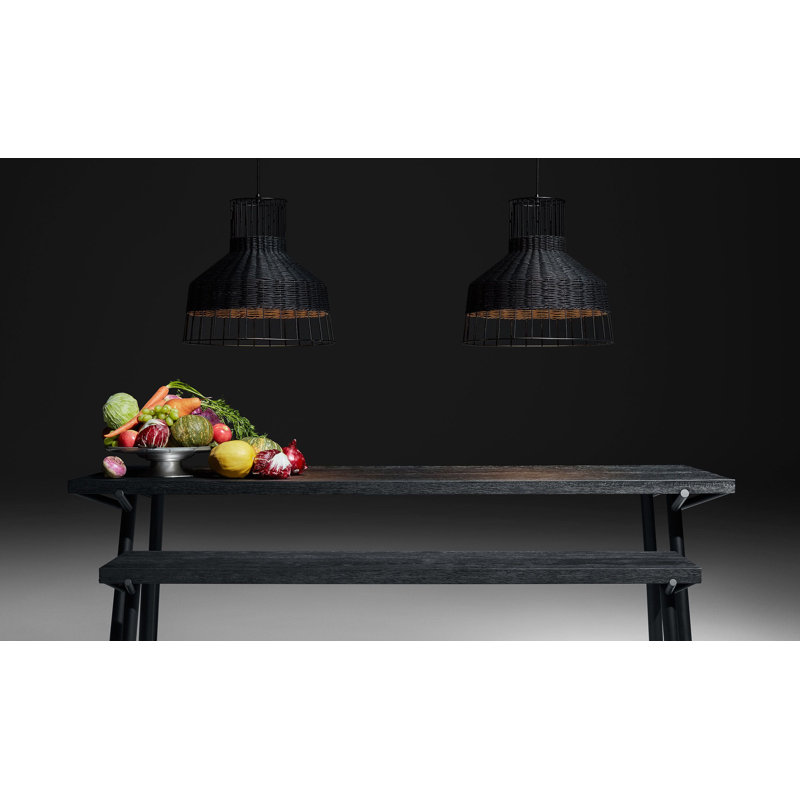 Branch Dining Bench, Black, Black