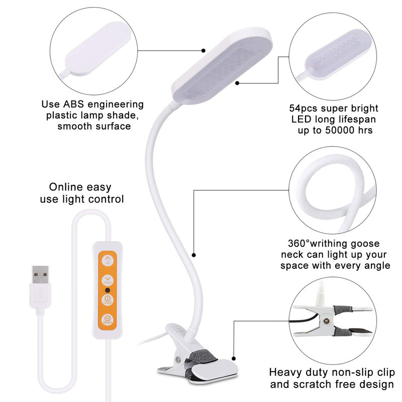 Adalinn Desk Lamp, White