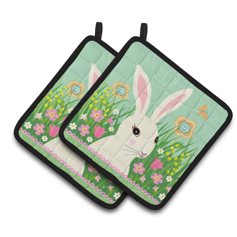Cuisinier poignée lapin lapin de pâques caroline