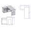 Como L-Shaped Metal Base Writing Desk-660842421