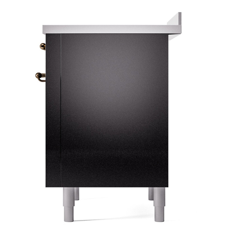 ILVE Nostalgie II 36 in Induction Range, Glossy Black/Bronze