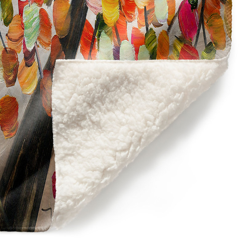 Couverture sherpa douce color tree ix, l 68 po x L 80 po