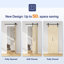 Porte pliante en pin massif avec ensemble de quincaillerie ROOMTETE - Porte intérieure pliante pré-assemblée-107245709-107245711