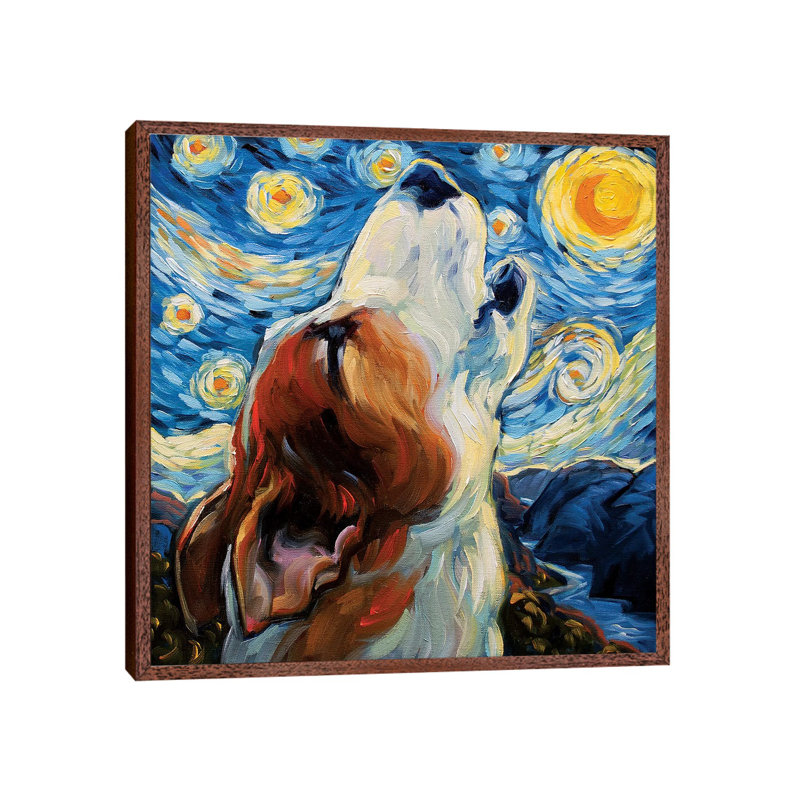 Sing by CR Townsend - Giclee Art Print on Canvas, 66.04 cm H x 66.04 cm W, Brown Floater Framed
