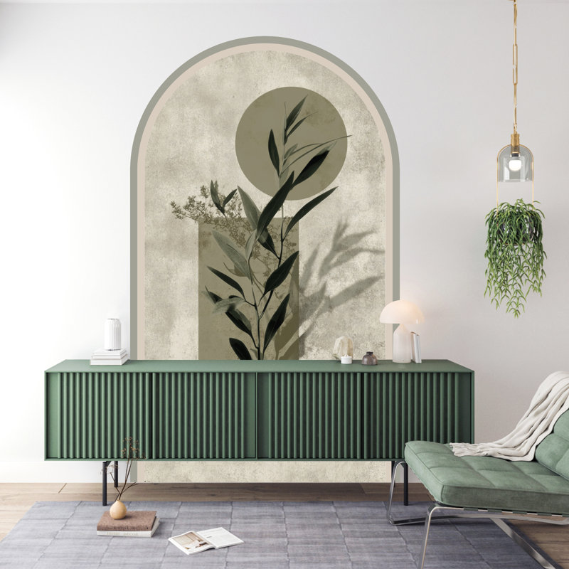 Adhésif décoratif peler et coller Modern Olive, H 71 po x l 40 po