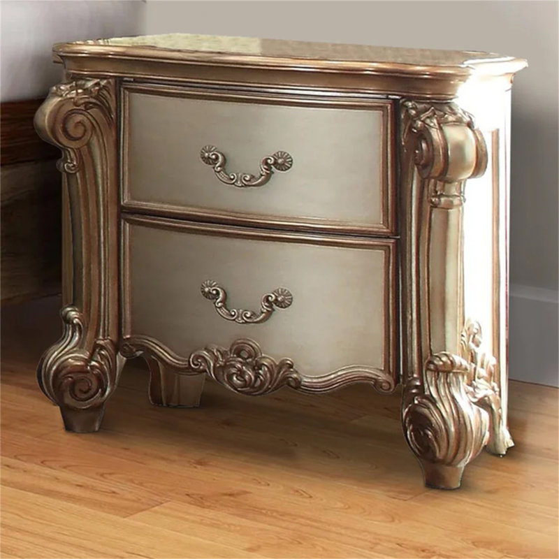 Table de chevet 2 tiroirs en bois