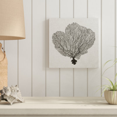 Shadow Sea Fan I by Grace Popp - Wrapped Canvas Graphic Art Print on Canvas
