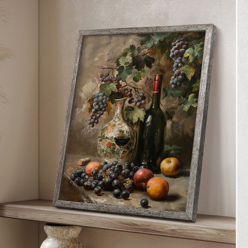 Reproduction encadrée FLORAL Series DCCXIX - bois massif, H 11 po x l 9 po
