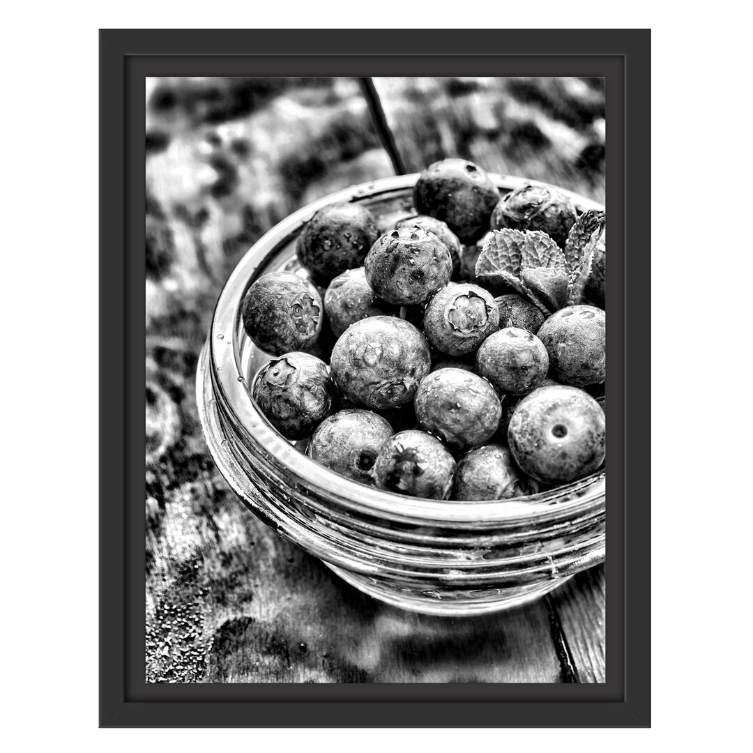 Gerahmtes Wandbild Heidelbeeren Frucht Obst