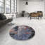 Tapis bleu / noir / gris à motif abstrait Bruceville-513802450