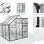 Walk-In Greenhouse 6X6ft - Polycarbonate noir avec cadre robuste, toit réglable toutes saisons pour la cour arrière, base galvanisée noire, porte coulissante robuste pour la croissance des plantes extérieures, amélioration du débit d'air,-126726085