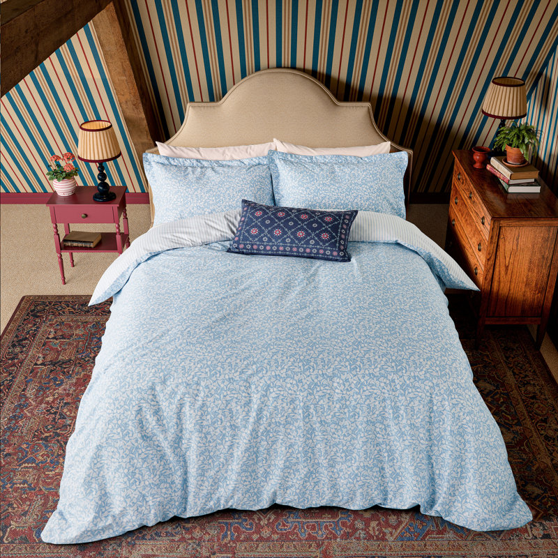 Fruity Ditsy Cotton Duvet Cover Set, King Size Duvet Cover + 2 Pillowcases