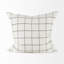 Housse de coussin décoratif carré blanc et noir