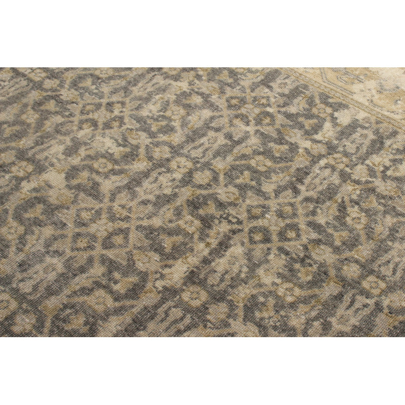 Distressed Homage Hand Knotted Wool Floral Area Rug, Runner 3' x 10'
